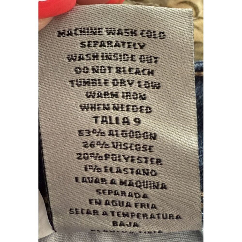 Watch LA Junior/Womens Blue Button-Fly Flare Jeans Size 9 Premium Denim NWT - Picture 8 of 8